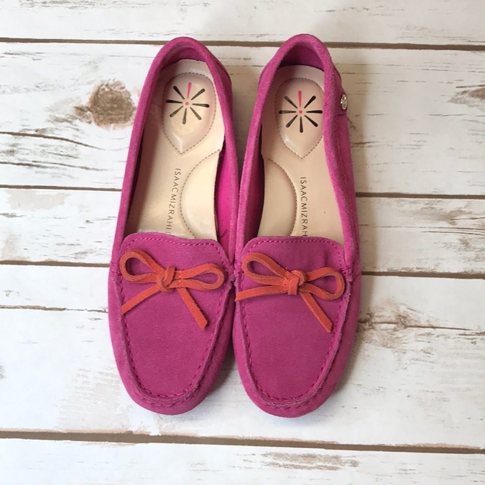 Isaac Mizrahi Live Pink Loafers